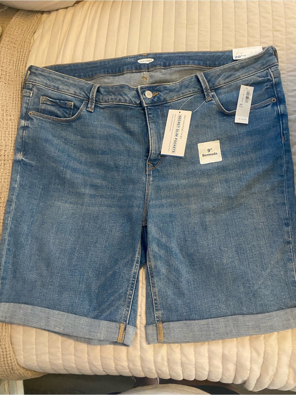 Old Navy Light Blue Denim Bermuda Shorts